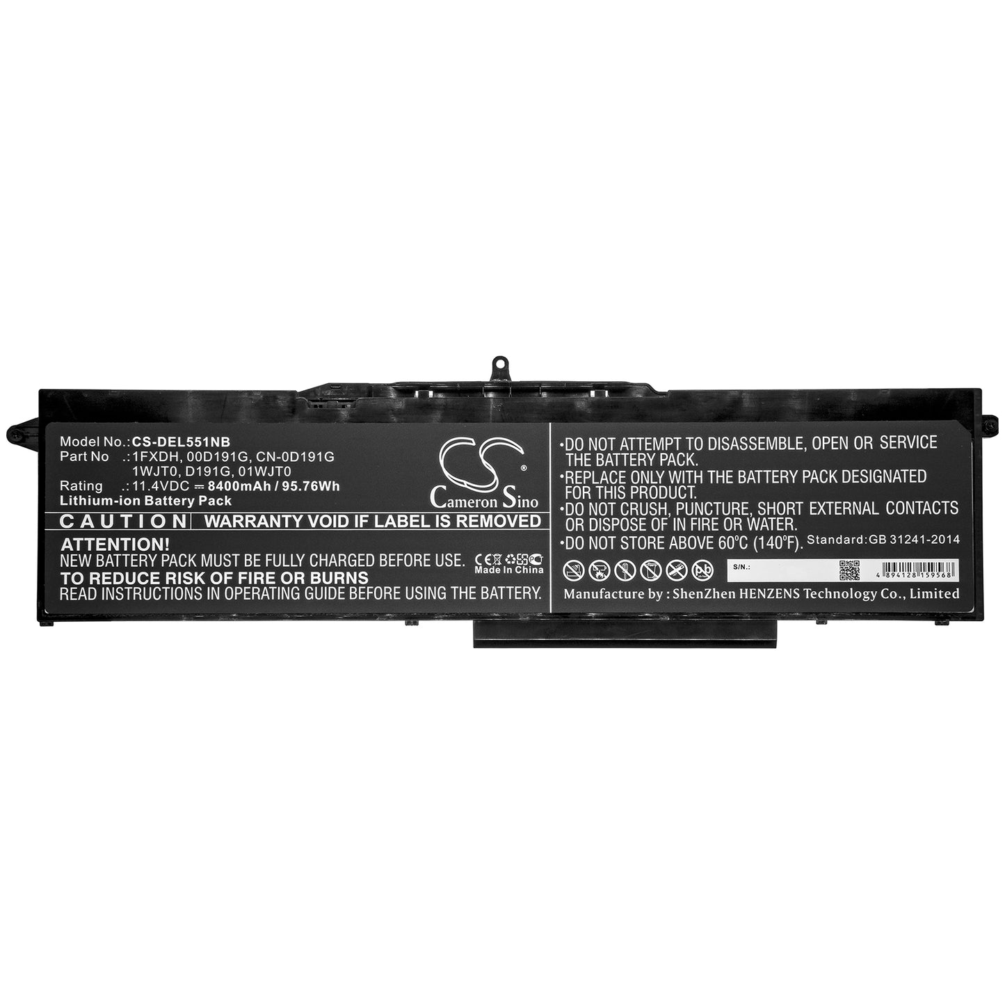 Replacement Battery for Dell Latitude 15 5501 – Notebook, Laptop – 8400mAh / 11.4V - image 3