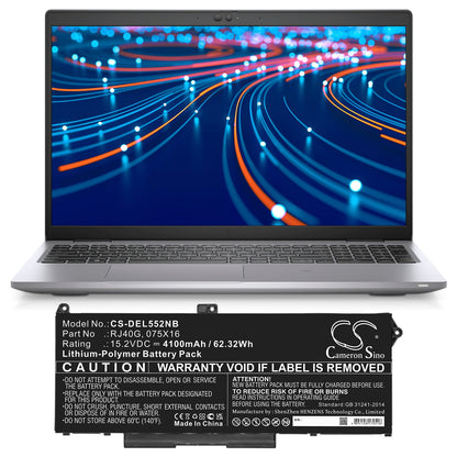Replacement Battery for DELL  Latitude 14 5420 – Notebook, Laptop – 4100mAh / 62.32Wh / 15.2V