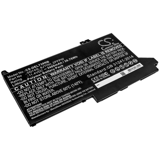Replacement Battery for Dell Latitude 12 7280 – Notebook, Laptop – 3400mAh / 11.4V