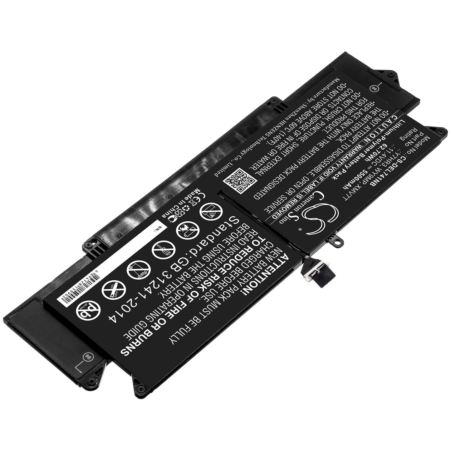Replacement Battery for DELL  Latitude 7410 – Notebook, Laptop – 5500mAh / 62.70Wh / 11.4V