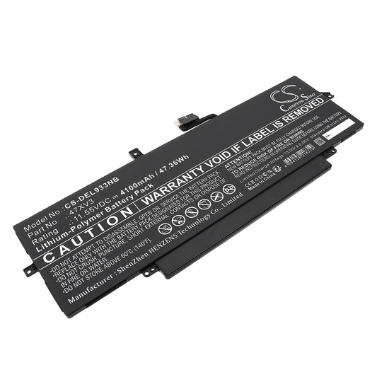 Replacement Battery for Dell Latitude 9330 – Notebook, Laptop – 4100mAh / 11.55V