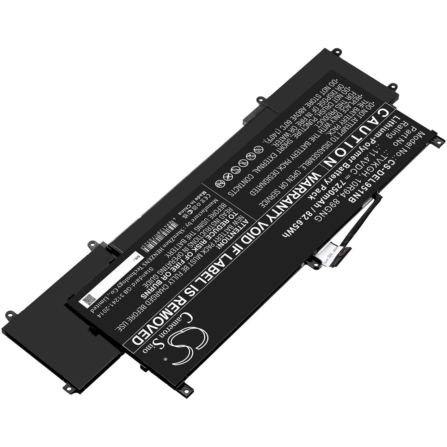 Replacement Battery for DELL  Latitude 9510 2-in-1 – Notebook, Laptop – 7250mAh / 82.65Wh / 11.4V