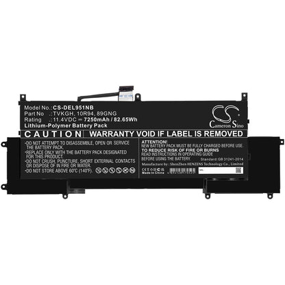 Replacement Battery for DELL  Latitude 9510 2-in-1 – Notebook, Laptop – 7250mAh / 82.65Wh / 11.4V