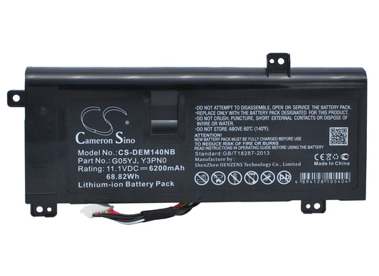 Replacement Battery for Dell Alienware M14X R3 – Notebook, Laptop – 6200mAh / 11.1V
