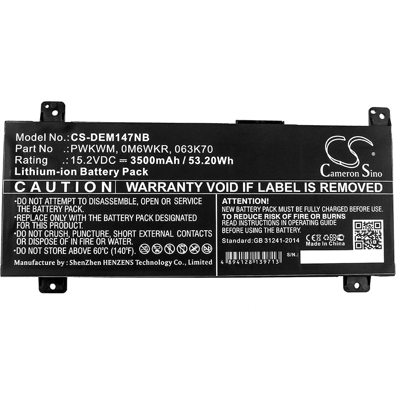 Replacement Battery for Dell Inspiron 14 7466 – Notebook, Laptop – 3500mAh / 15.2V - image 3