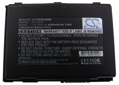 Replacement Battery for Dell Alienware M18x – Notebook, Laptop – 6400mAh / 14.8V - image 5