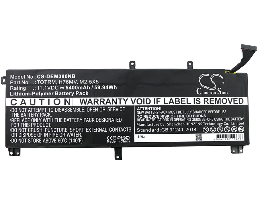 Replacement Battery for Dell Precision M3800 – Notebook, Laptop – 5400mAh / 11.1V - image 3