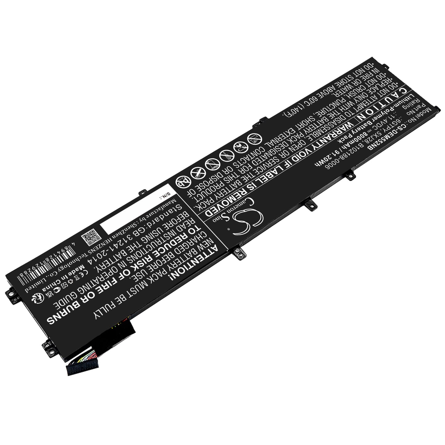 Replacement Battery for Dell XPS 15 9560 – Notebook, Laptop – 8000mAh / 11.4V - image 2