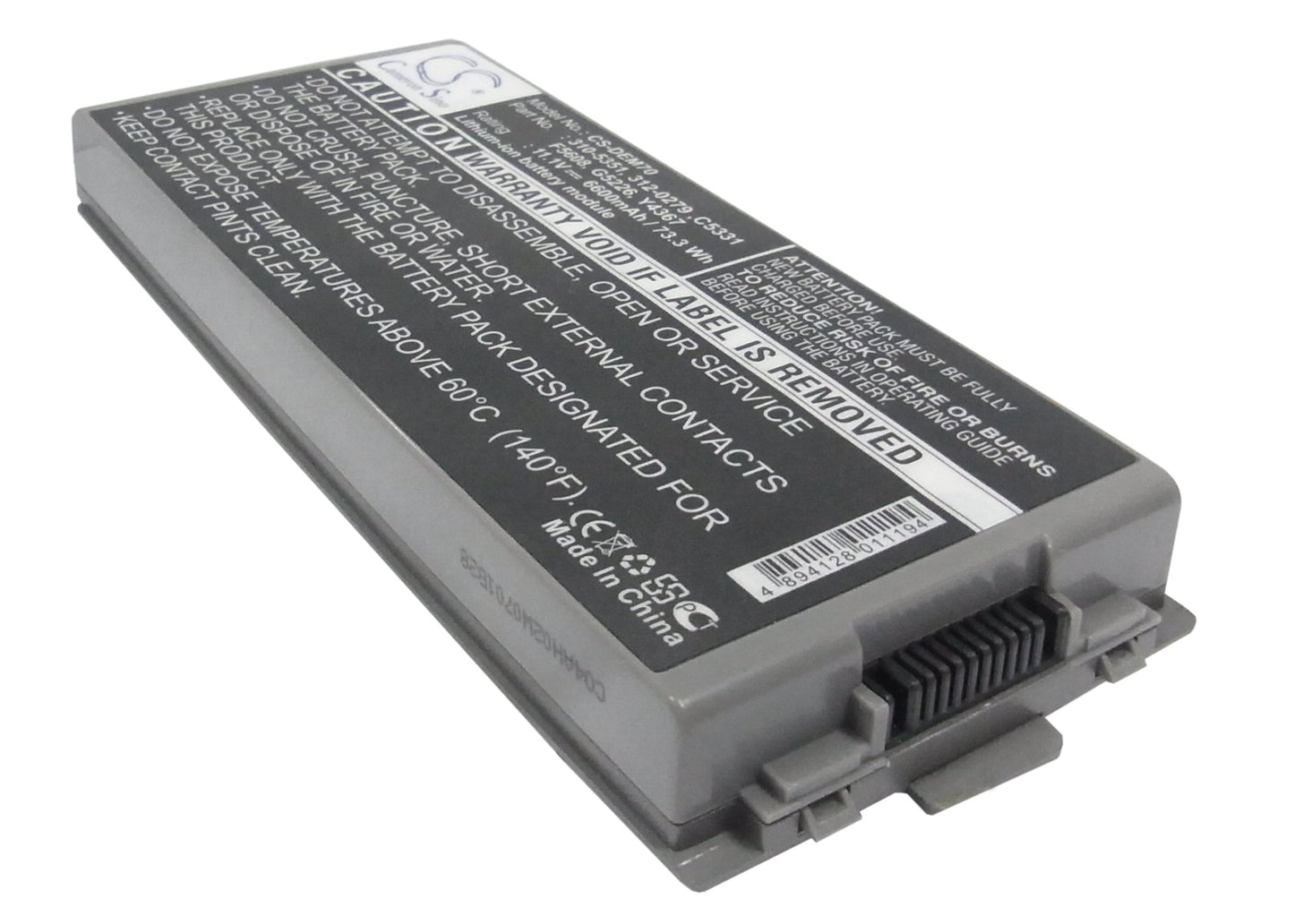 Replacement Battery for Dell Latitude D810 – Notebook, Laptop – 6600mAh / 11.1V - image 1