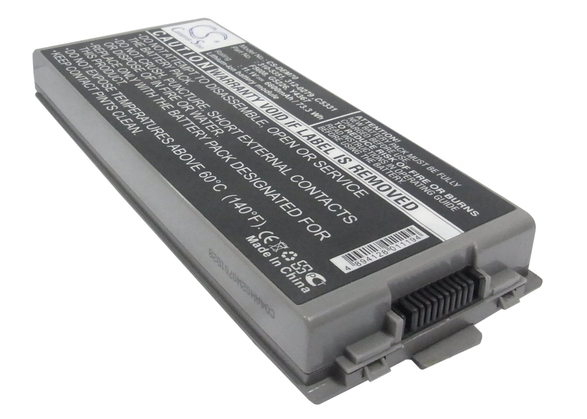 Replacement Battery for Dell Latitude D810 – Notebook, Laptop – 6600mAh / 11.1V - image 1