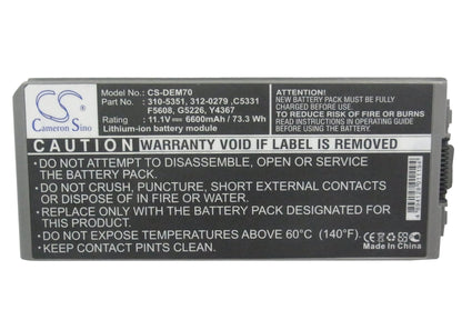 Replacement Battery for Dell Latitude D810 – Notebook, Laptop – 6600mAh / 11.1V - image 5