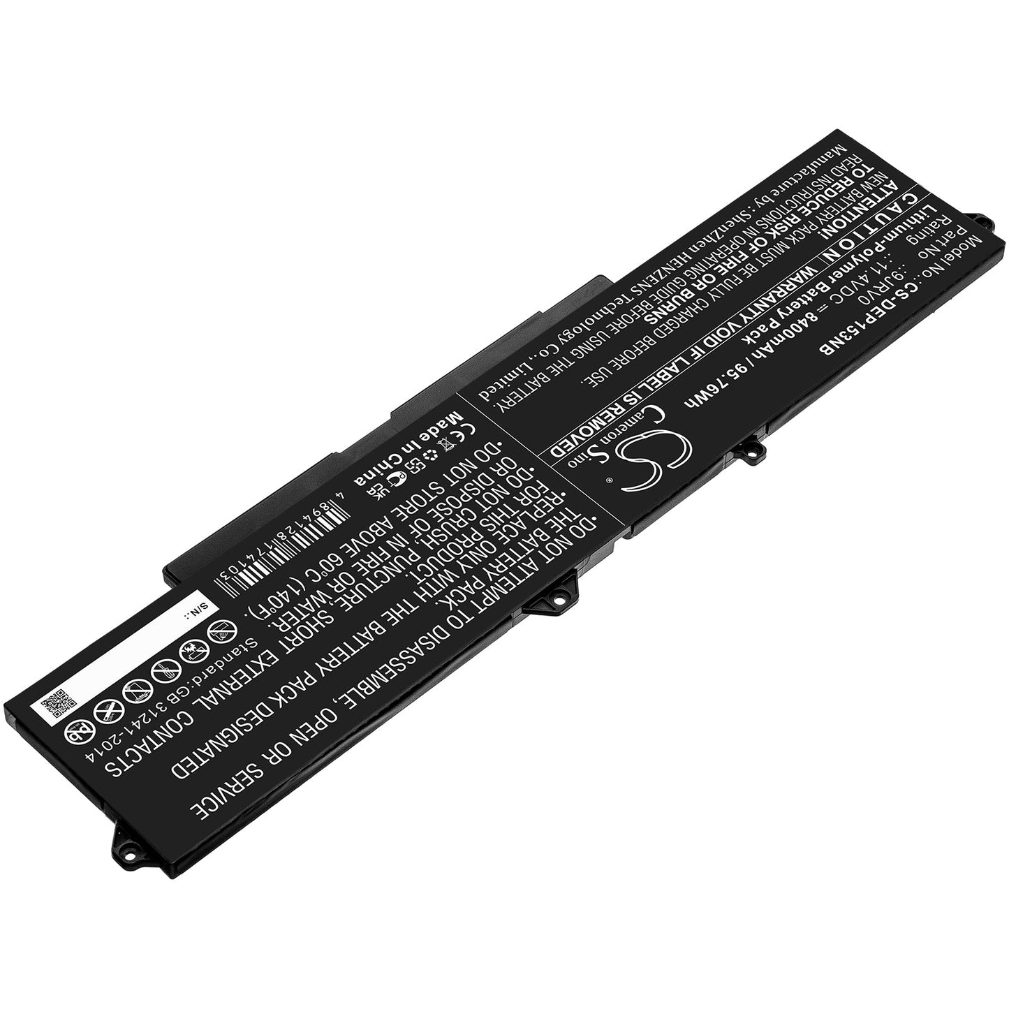 Replacement Battery for DELL  Precision 15 3561 – Notebook, Laptop – 8400mAh / 95.76Wh / 11.4V