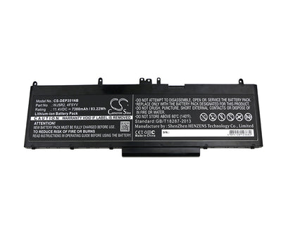 Replacement Battery for Dell Precision 3510 – Notebook, Laptop – 7300mAh / 11.4V - image 3