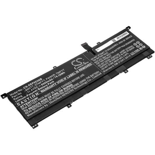 Replacement Battery for Dell Precision 5530 2-in-1 – Notebook, Laptop – 6500mAh / 11.4V
