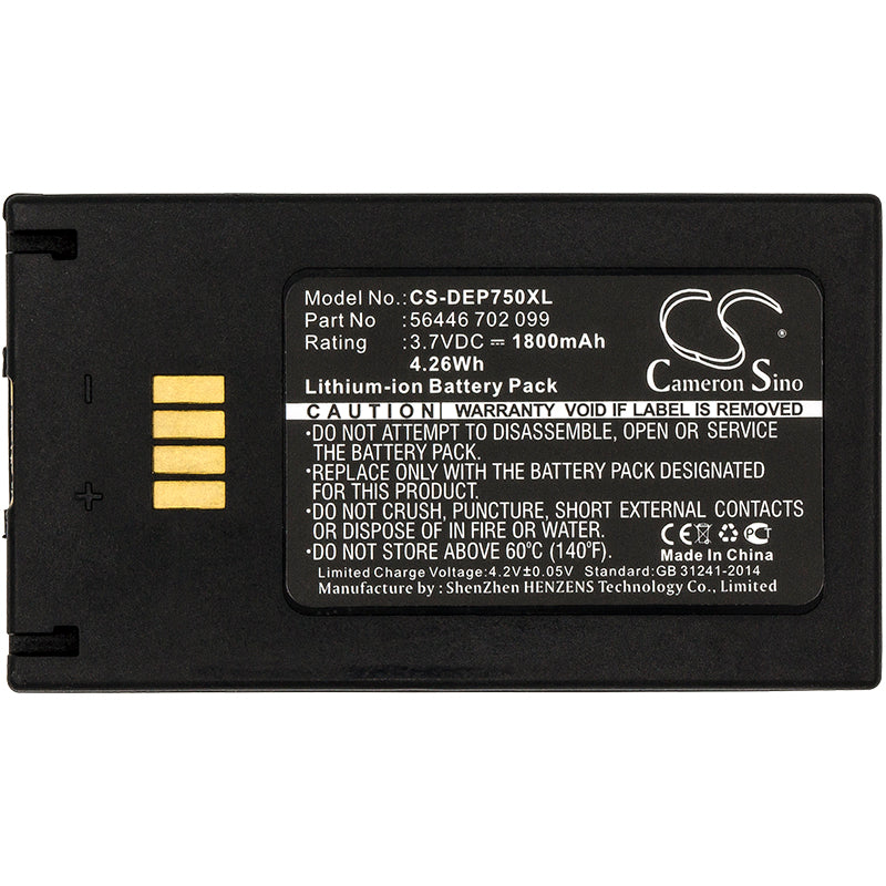 Replacement Battery for TSL | Spare | David Clark | Varta | EasyPack | Tellermate | Elan | Vokkero 1062 HF Snap-On Reader – Barcode Scanner – 1800mAh