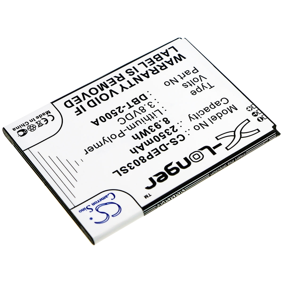 Replacement Battery for Doro 8035 – Mobile, SmartPhone – 2350mAh / 3.8V