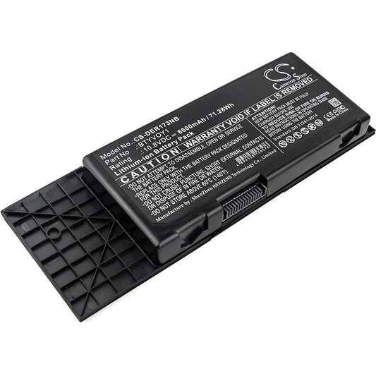 Replacement Battery for Dell Alienware M17x R3 – Notebook, Laptop – 6600mAh / 10.8V - image 1