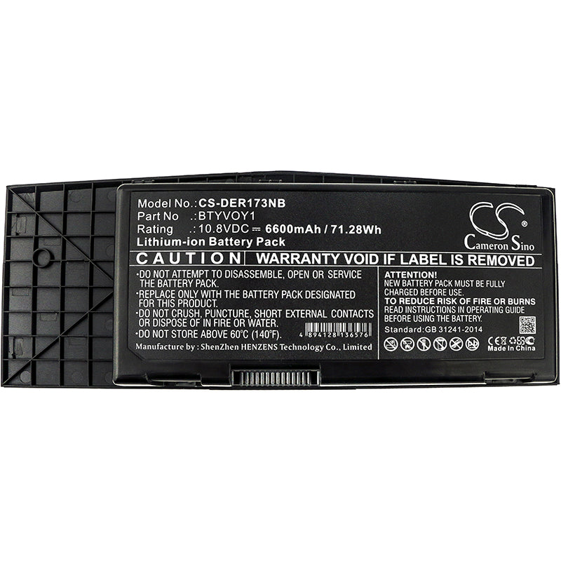 Replacement Battery for Dell Alienware M17x R3 – Notebook, Laptop – 6600mAh / 10.8V - image 3