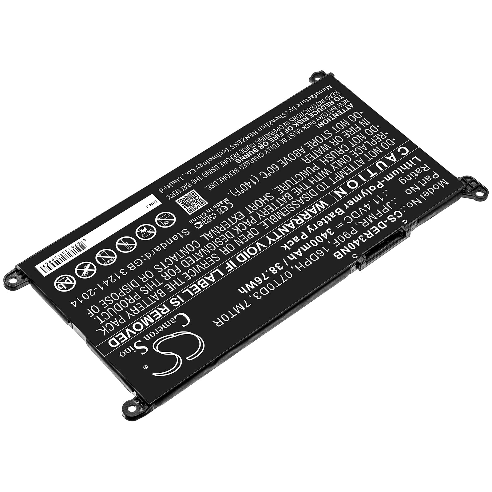 Replacement Battery for Dell Chromebook 3400 – Notebook, Laptop – 3400mAh / 11.4V - image 2