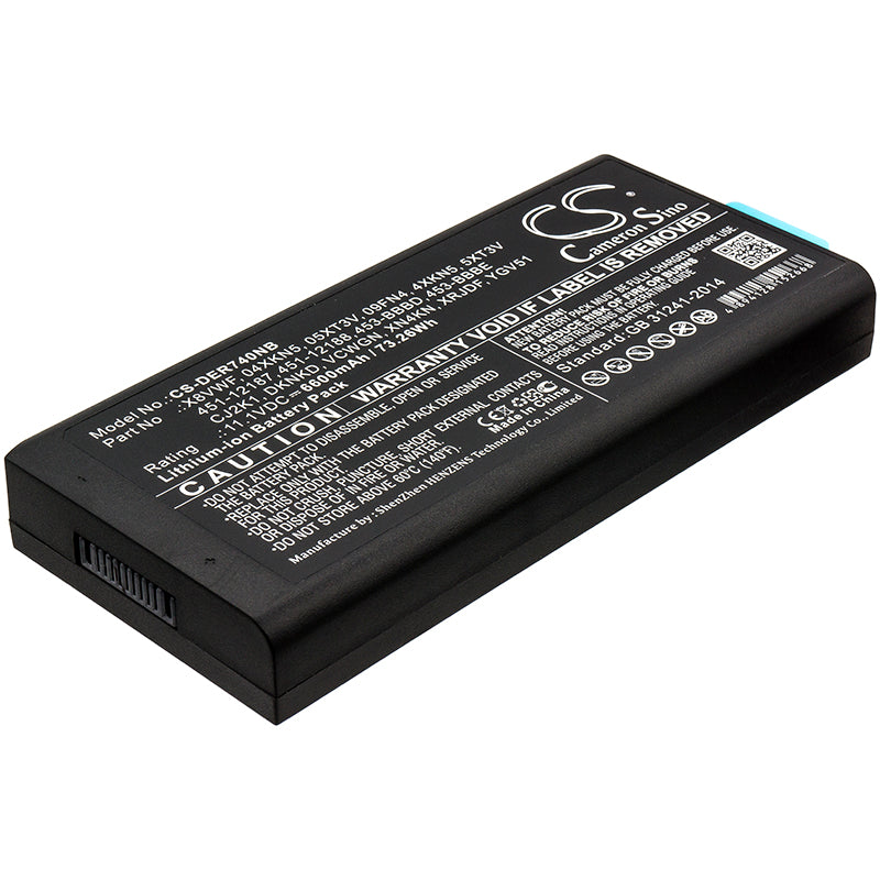 Replacement Battery for Dell Latitude 14 Rugged 7404 – Notebook, Laptop – 6600mAh / 11.1V - image 1