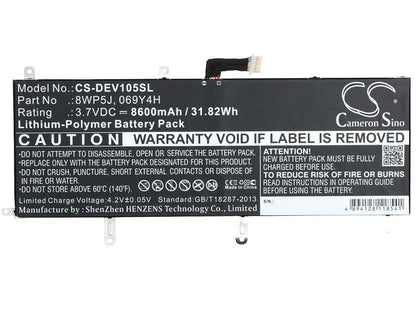 Replacement Battery for Dell Venue 10 5000 – Tablet – 8600mAh / 3.7V - image 5
