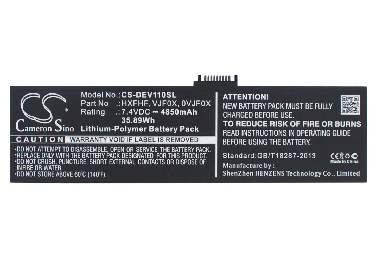 Replacement Battery for Dell Venue 11 Pro – Tablet – 4850mAh / 7.4V - image 1