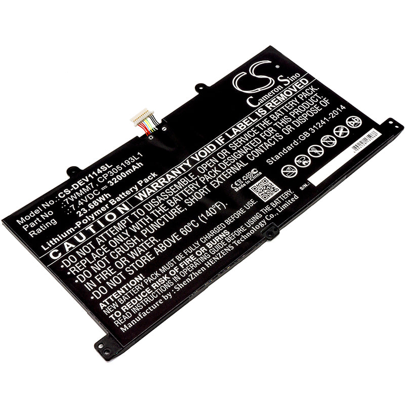 Replacement Battery for Dell Venue 11 Pro Keyboard Dock – Tablet – 3200mAh / 7.4V - image 1