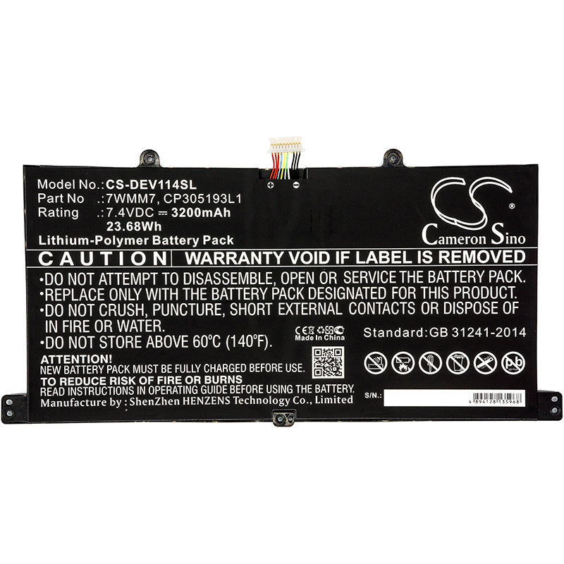Replacement Battery for Dell Venue 11 Pro Keyboard Dock – Tablet – 3200mAh / 7.4V - image 3