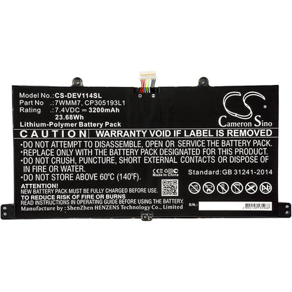 Replacement Battery for Dell Venue 11 Pro Keyboard Dock – Tablet – 3200mAh / 7.4V - image 3