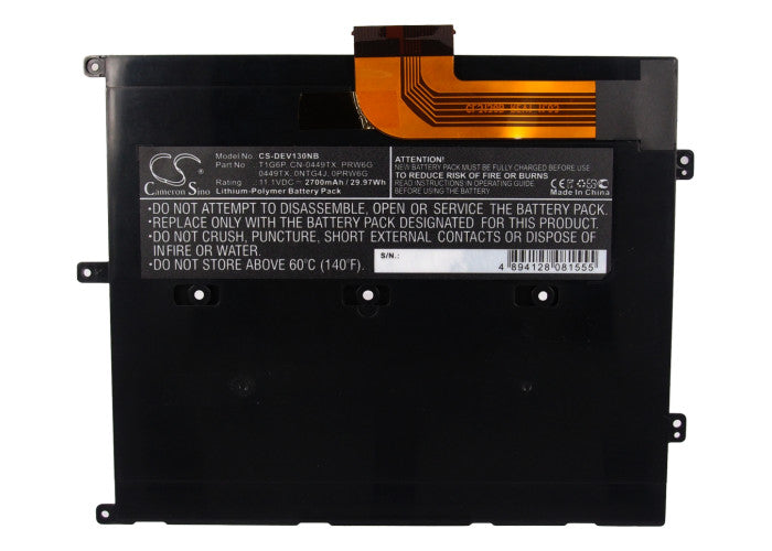 Replacement Battery for DELL  Vostro V13 – Notebook, Laptop – 2700mAh / 29.97Wh / 11.1V