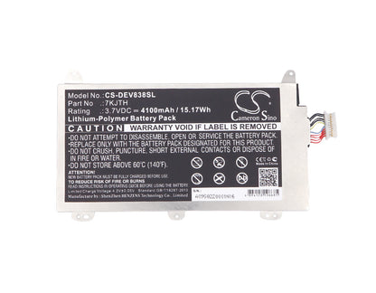 Replacement Battery for Dell Venue 8 Pro 3845 – Tablet – 4100mAh / 3.7V - image 3