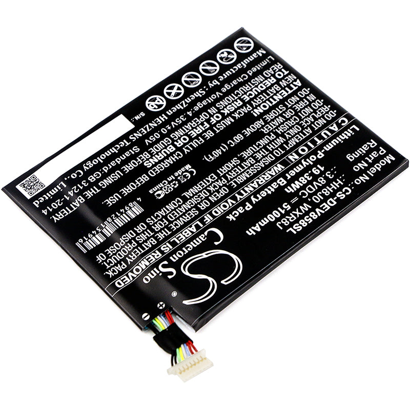Replacement Battery for Dell Venue 8 Pro 5855 – Tablet – 5100mAh / 3.8V - image 2