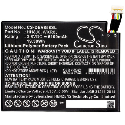 Replacement Battery for Dell Venue 8 Pro 5855 – Tablet – 5100mAh / 3.8V - image 3