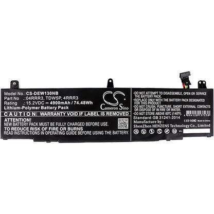 Replacement Battery for Dell Alienware 13 R3 – Notebook, Laptop – 4900mAh / 15.2V - image 3