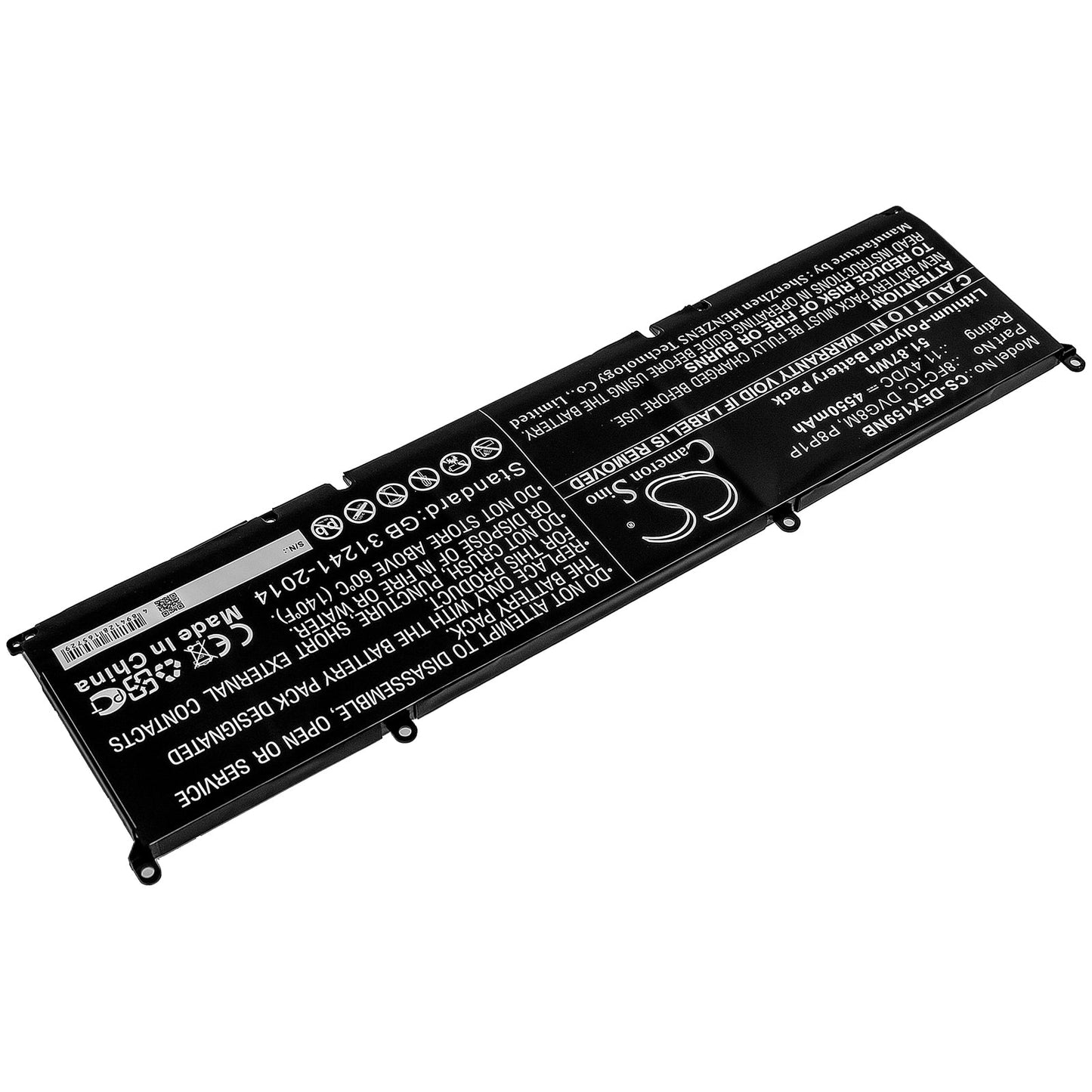 Replacement Battery for DELL  XPS 15 9500 – Notebook, Laptop – 4550mAh / 51.87Wh / 11.4V