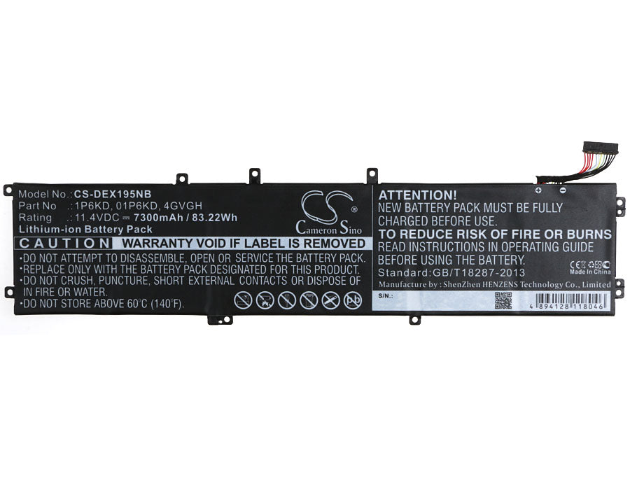 Replacement Battery for DELL  Precision 5510 – Notebook, Laptop – 7300mAh / 83.22Wh / 11.4V