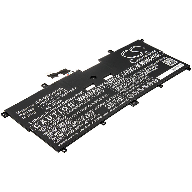 Replacement Battery for Dell XPS 13-9365-D6801TS – Notebook, Laptop – 5850mAh / 7.6V - image 1