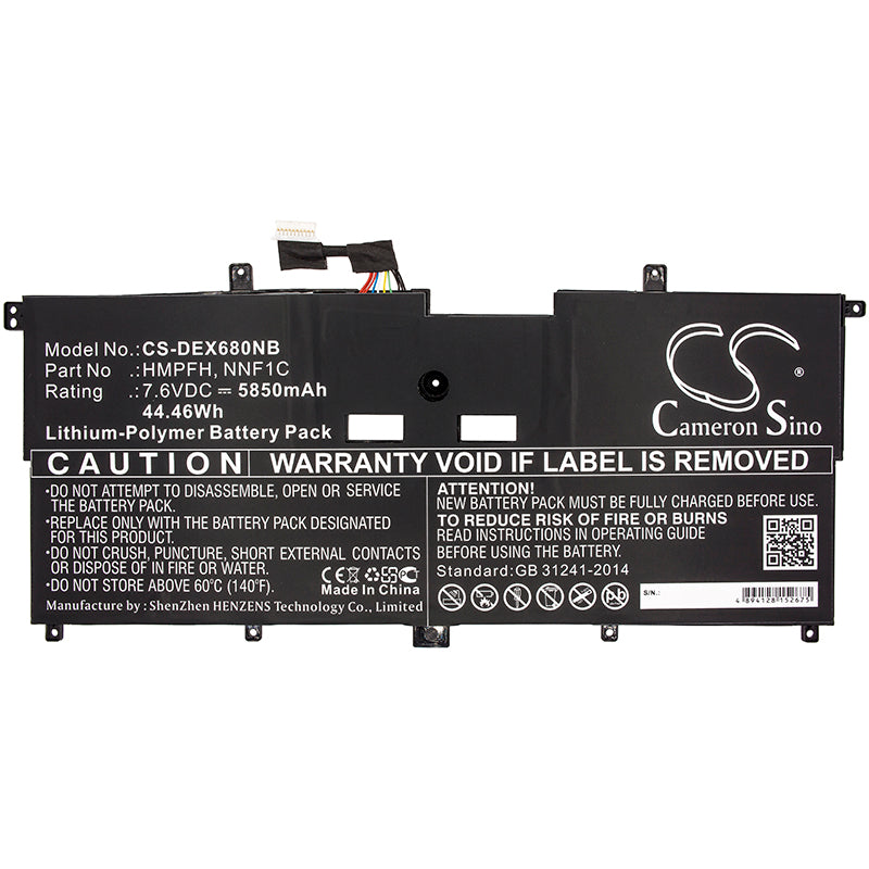 Replacement Battery for Dell XPS 13-9365-D6801TS – Notebook, Laptop – 5850mAh / 7.6V - image 3