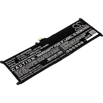 Replacement Battery for Dell XPS 12 9250 – Notebook, Laptop – 3900mAh / 7.6V - image 1