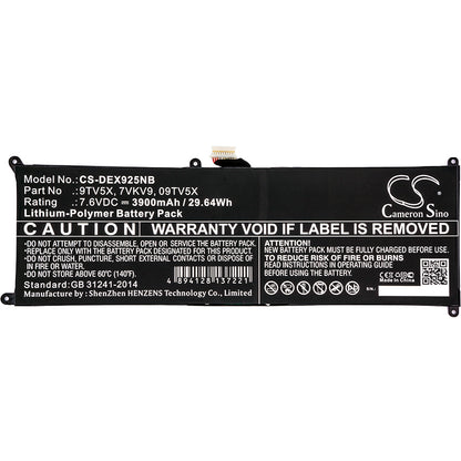 Replacement Battery for Dell XPS 12 9250 – Notebook, Laptop – 3900mAh / 7.6V - image 3