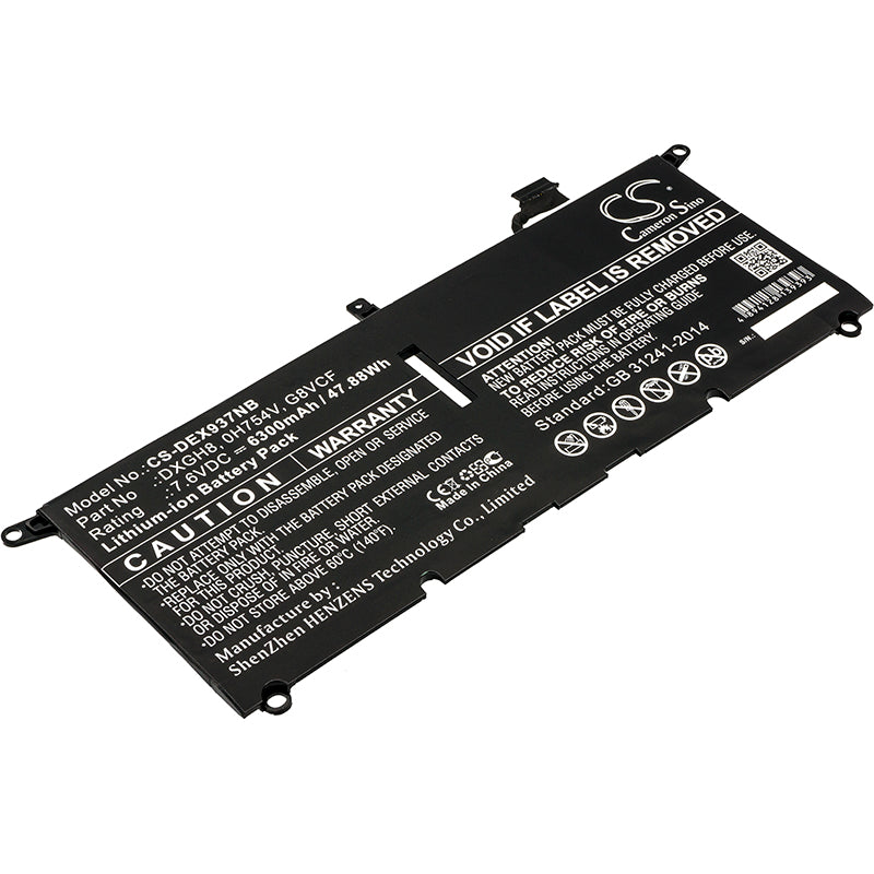 Replacement Battery for Dell XPS 13 9370 – Notebook, Laptop – 6300mAh / 7.6V - image 1