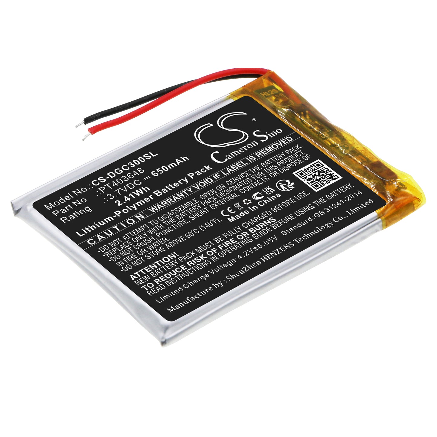 Replacement Battery for Denon AH-GC30 – Wireless Headset – 650mAh / 3.7V - image 1