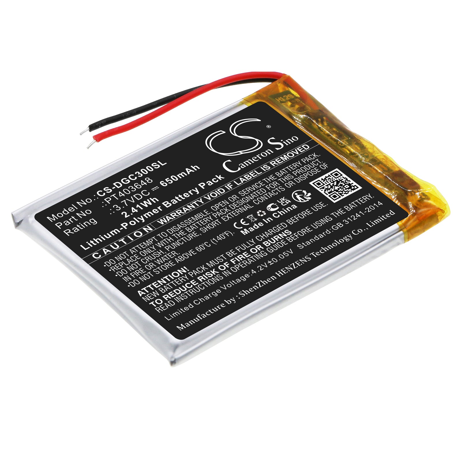Replacement Battery for Denon AH-GC30 – Wireless Headset – 650mAh / 3.7V - image 1