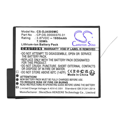 Replacement Battery for DJI Osmo 360 – Camera – 1950mAh / 3.87V