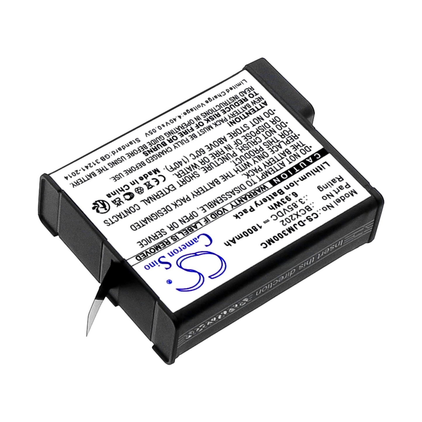 Replacement Battery for DJI  Osmo Action 3 – Camera – 1800mAh / 6.93Wh / 3.85V