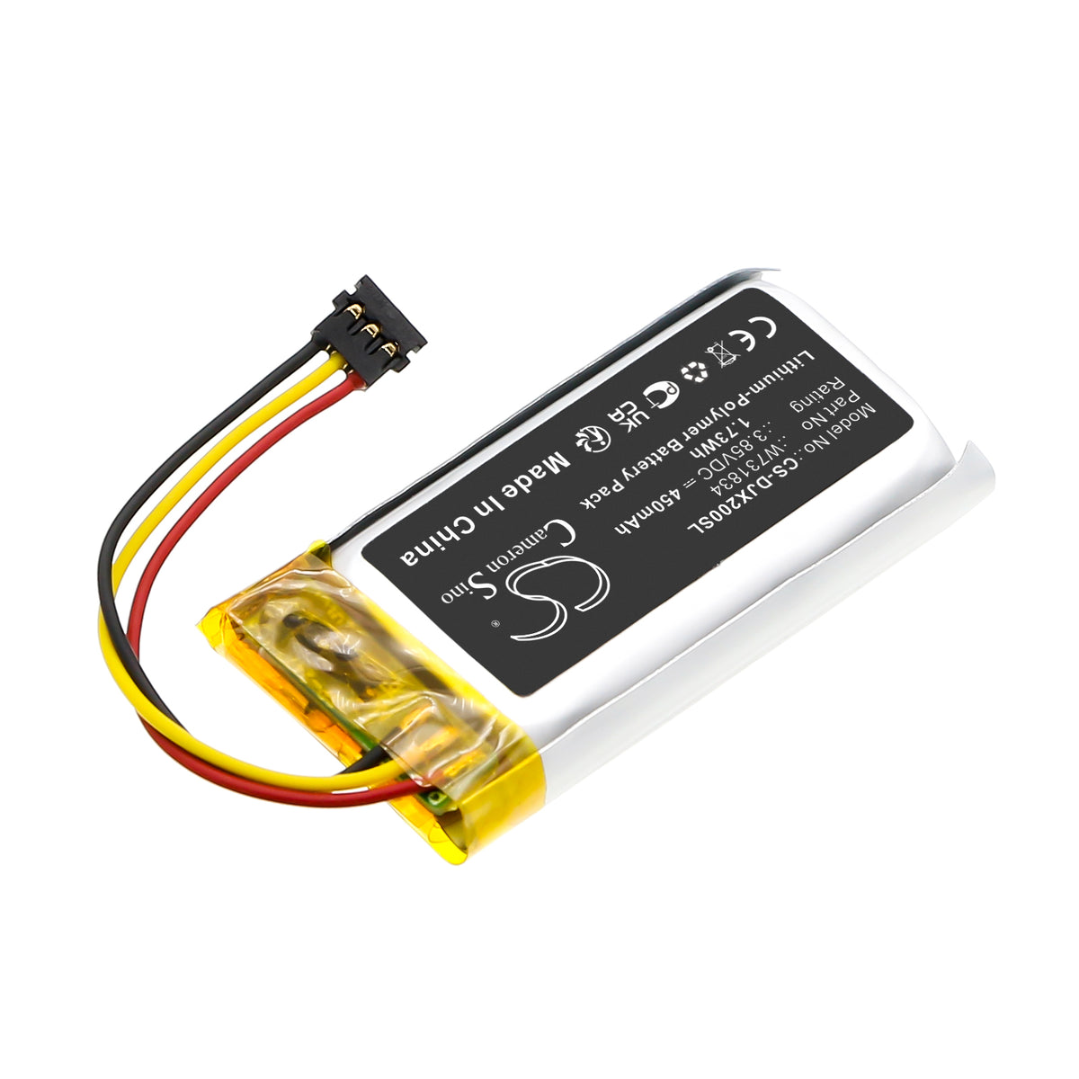 Replacement Battery for DJI MIC 2 Charging Case – Microphone – 450mAh / 3.85V