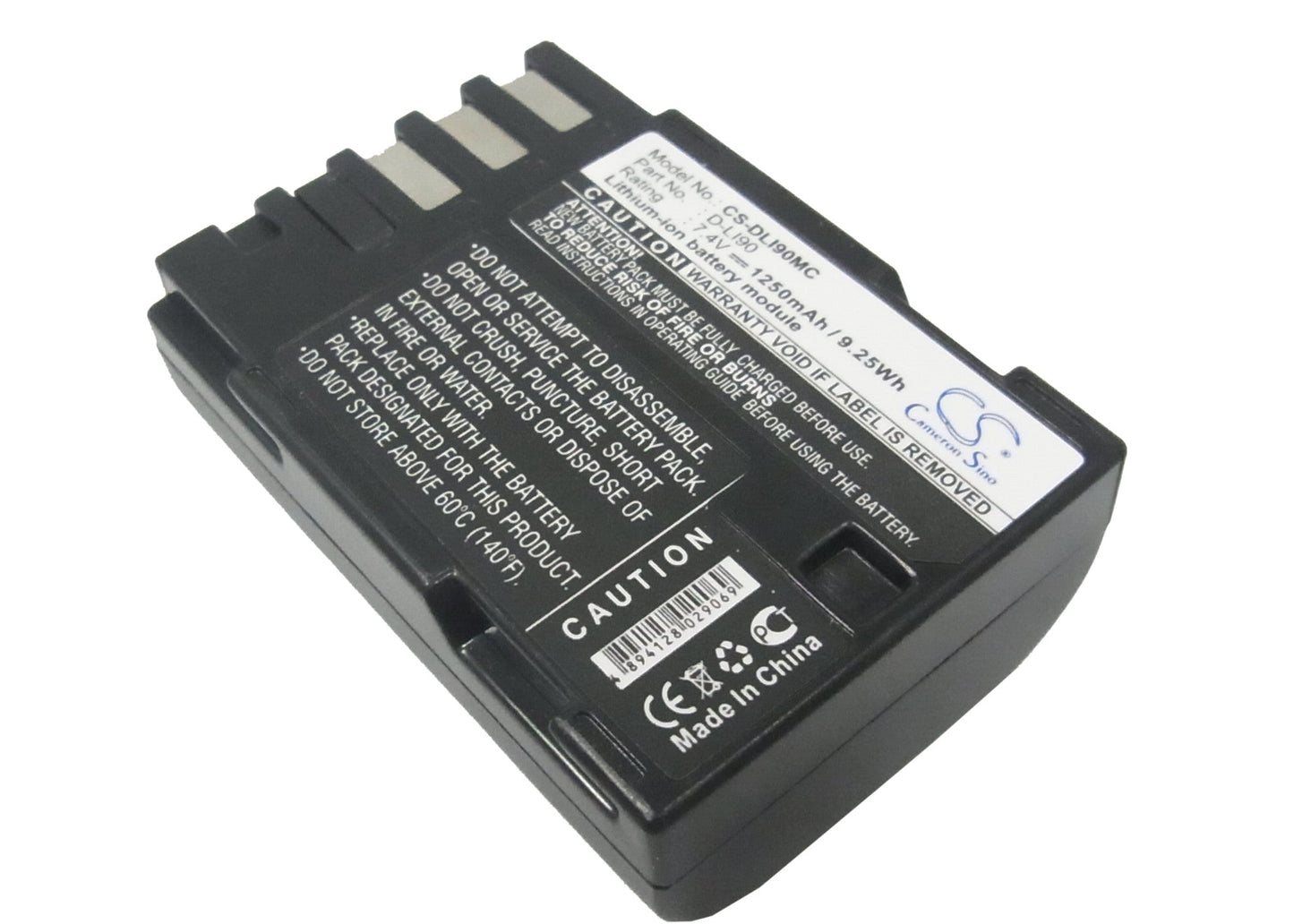 Replacement Battery for PENTAX  645D – Camera – 1250mAh / 9.25Wh / 7.4V