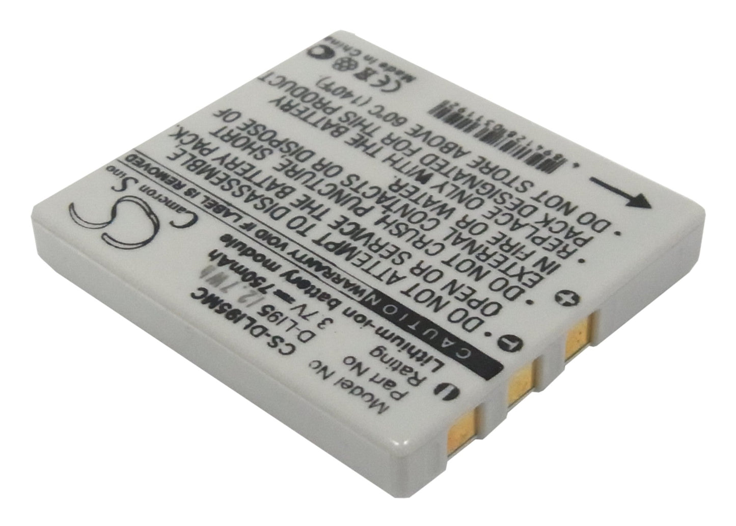 Replacement Battery for PENTAX  Optio E75 – Camera – 700mAh / 3.7V