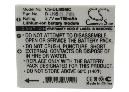 Replacement Battery for PENTAX  Optio E75 – Camera – 700mAh / 3.7V