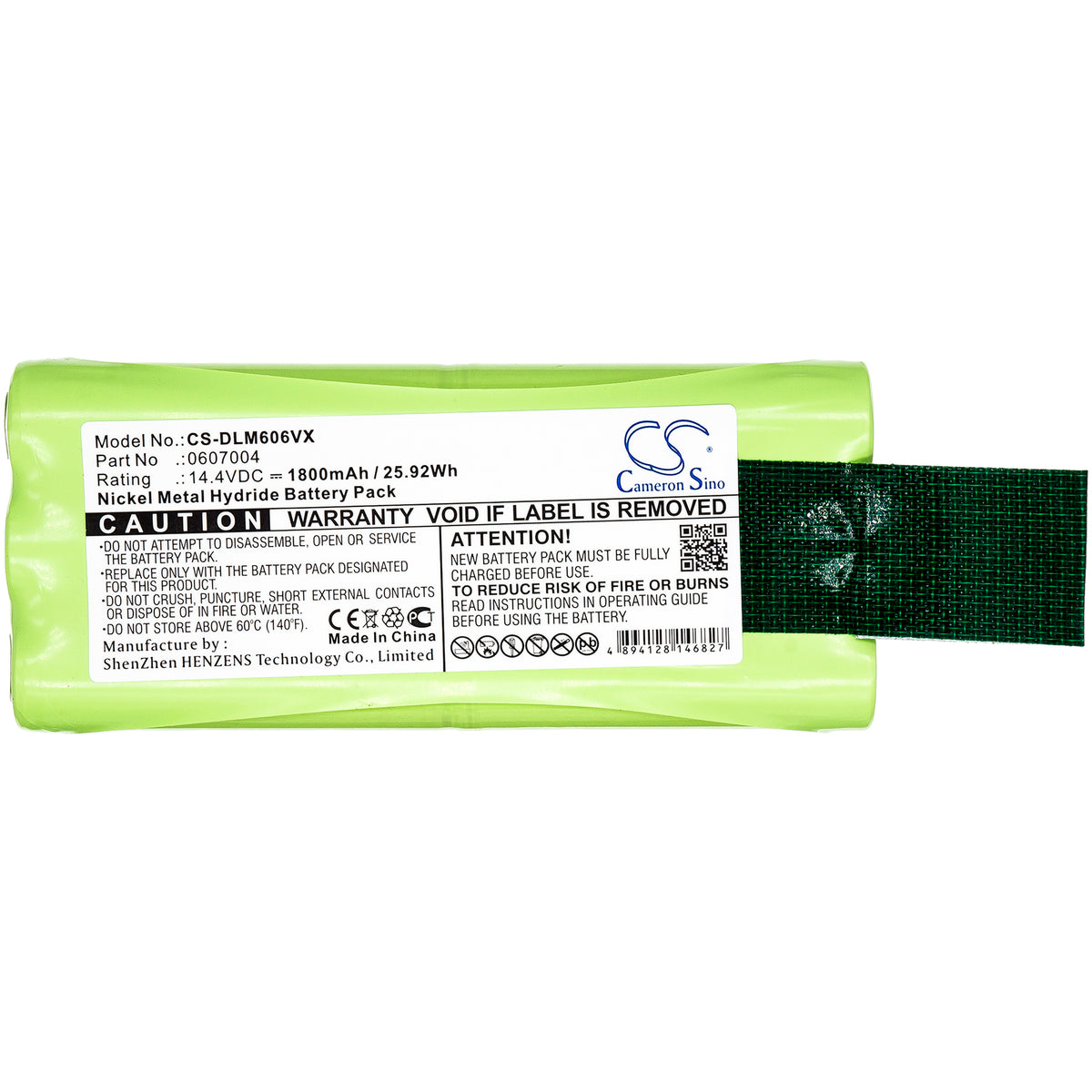 Replacement Battery for Dirt Devil Libero M606 – Vacuum – 1800mAh / 14.4V